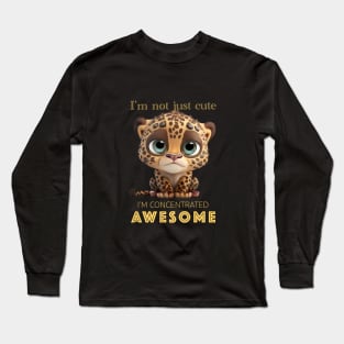 Panther Concentrated Awesome Cute Adorable Funny Quote Long Sleeve T-Shirt